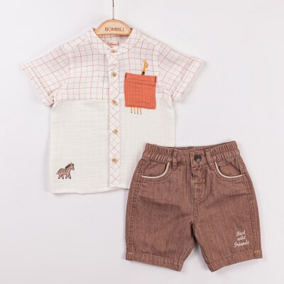 Wholesale Baby Boys 2-Piece Shirt and Shorts Set - 2