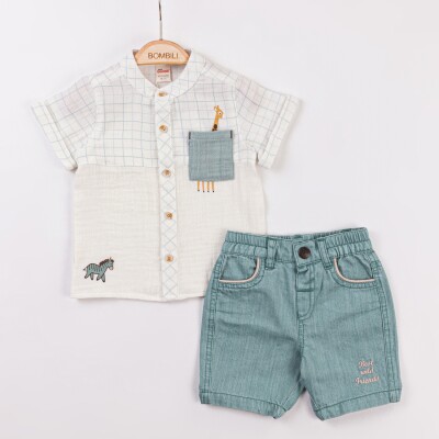Wholesale Baby Boys 2-Piece Shirt and Shorts Set - Minibombili