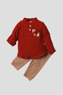 Wholesale Baby Boys 2-Piece Shirt Set with Pants 9-24M Kidexs 1026-35066 - 2