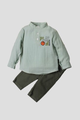 Wholesale Baby Boys 2-Piece Shirt Set with Pants 9-24M Kidexs 1026-35066 - 4