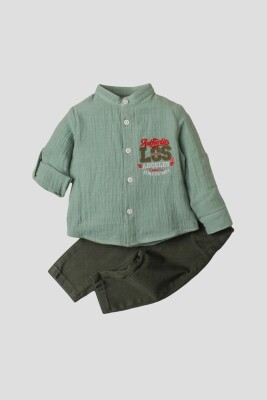 Wholesale Baby Boys 2-Piece Shirt Set with Pants 9-24M Kidexs 1026-35068 - 1
