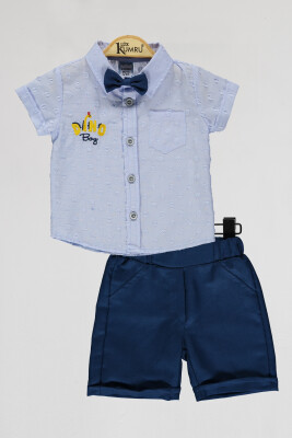 Wholesale Baby Boys 2-Piece Shirts and Shorts Set 6-18M Kumru Bebe 1075-4091 Синий