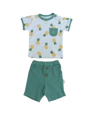 Wholesale Baby Boys 2-Piece T-shirt and Shorts set 3-12M Tomuycuk 1074-75567 - Tomuycuk