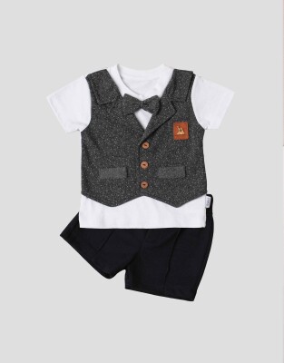 Wholesale Baby Boys 2-Piece T-Shirt and Shorts Set Set 6-18M Kidexs 1026-65107 Чёрный 