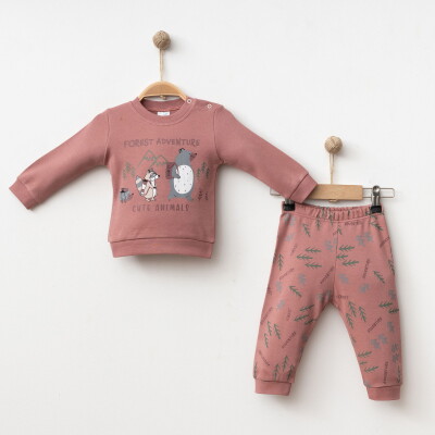 Wholesale Baby Boys 2-Pieces Body and Pants Set 6-18M Gümüş Baby 2043-002040 - Gümüş Baby