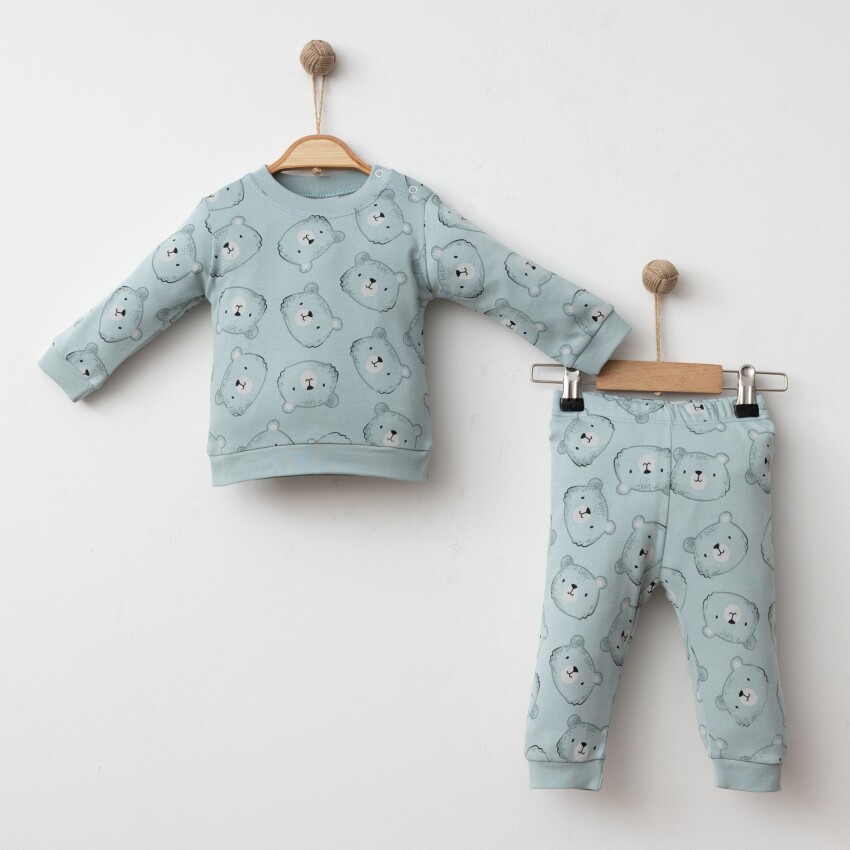 Wholesale Baby Boys 2-Pieces Body and Pants Set 6-18M Gümüş Baby 2043-002070 - 1