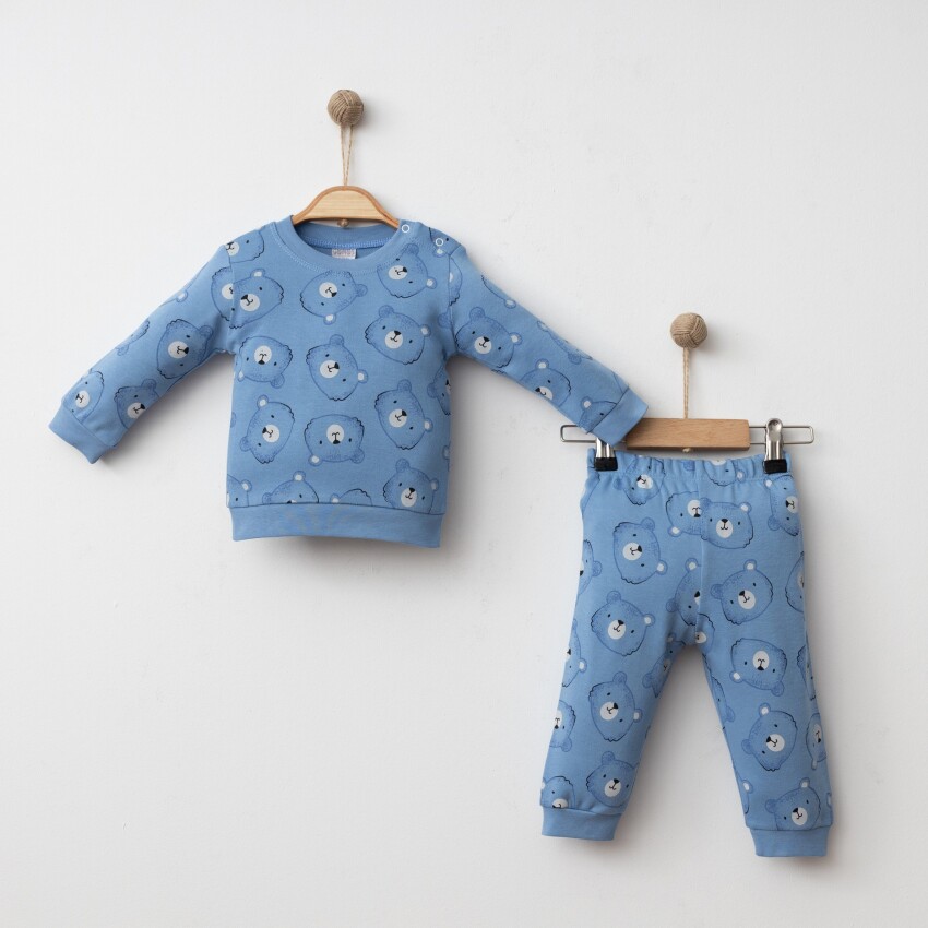 Wholesale Baby Boys 2-Pieces Body and Pants Set 6-18M Gümüş Baby 2043-002070 - 4