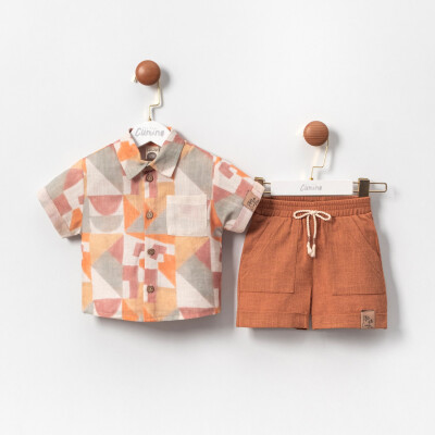 Wholesale Baby Boys 2-Pieces Shirt and Short Set 9-24M Cumino 1014-CMN3475 - 3