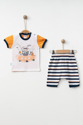 Wholesale Baby Boys 2-Pieces T-shirt and Short Set 3-9M Hoppidik 2017-2294 - Hoppidik
