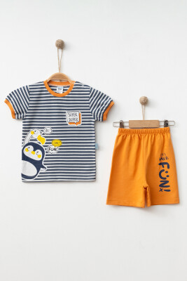 Wholesale Baby Boys 2-Pieces T-shirt and Short Set 6-12M Hoppidik 2017-2298 - 3