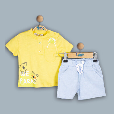 Wholesale Baby Boys 2-Pieces T-shirt and Short Set 6-24M Timo 1018-TE4DT082241121 - Timo (1)