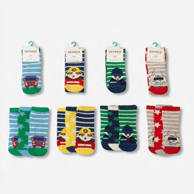 Wholesale Baby Boys 24-Piece Socks 6-12M Defne 1064-DFN3-E018-22(6-12) Микс
