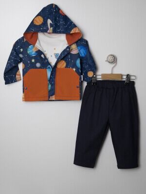 Wholesale Baby Boys 3-Piece Jacket Pants and Long Sleeve T-Shirt Set 6-18M Lummy Baby 2010-9025 - 3