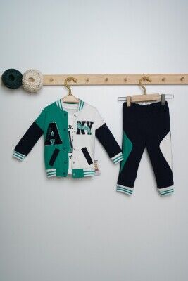 Wholesale Baby Boys 3-Piece Jacket Pants and Long Sleeve T-Shirt Set 6-18M Lummy Baby 2010-9070 Зелёный 