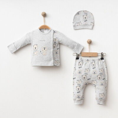 Wholesale Baby Boys' 3-Piece Newborn Set 0-3M Gümüş Baby 2043-005004 - 6