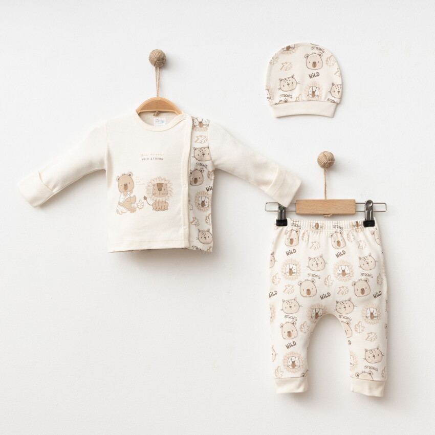 Wholesale Baby Boys' 3-Piece Newborn Set 0-3M Gümüş Baby 2043-005004 - 7