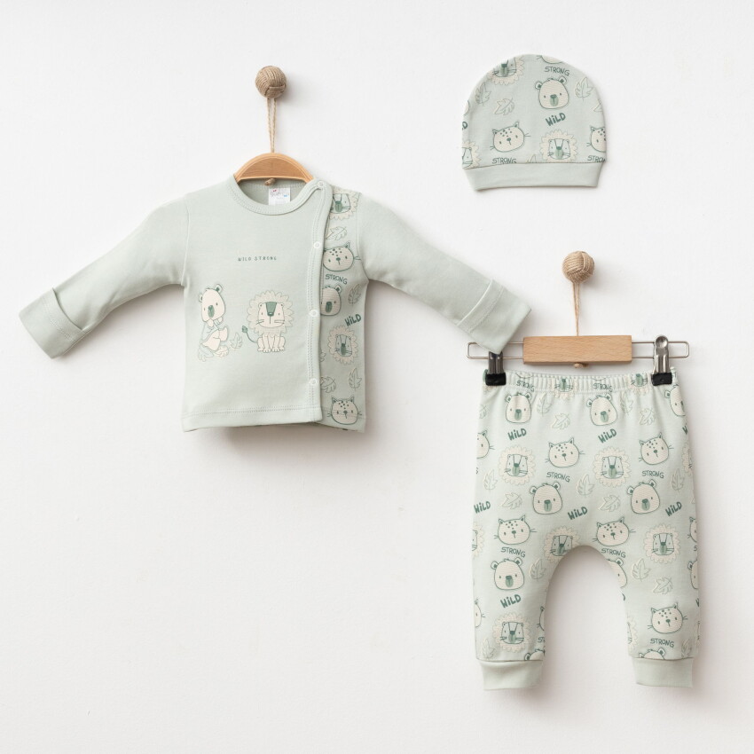 Wholesale Baby Boys' 3-Piece Newborn Set 0-3M Gümüş Baby 2043-005004 - 8