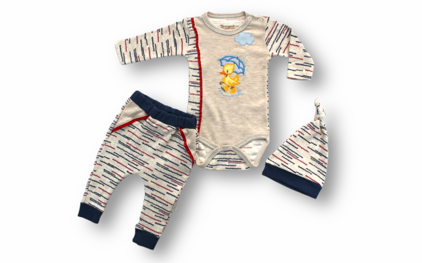 Wholesale Baby Boys 3-Piece Newborn Set 0-9M Tomuycuk 1074-75397 - 1