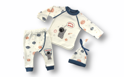 Wholesale Baby Boys 3-Piece Newborn Set 3-12M Tomuycuk 1074-75467 - Tomuycuk