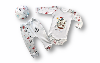 Wholesale Baby Boys 3-Piece Newborn Set 3-12M Tomuycuk 1074-75469 - Tomuycuk