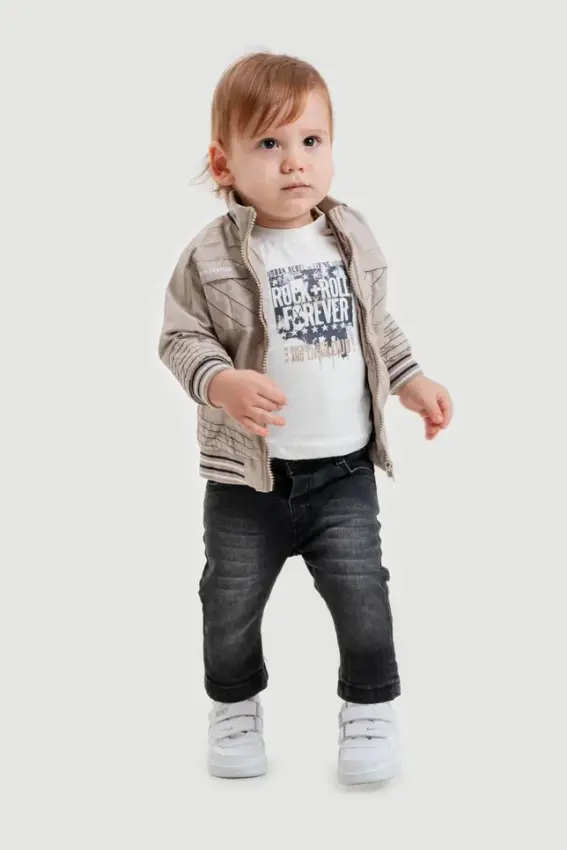 Wholesale Baby Boys 3-Piece Pants, Jacket and T-shirt Set 6-24M Bubbly 2035-1563 - 2