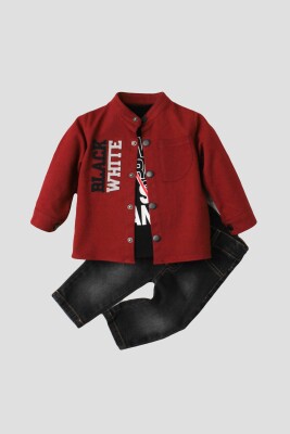 Wholesale Baby Boys 3-Piece Shirt Set with Pants and T-Shirt 9-24M Kidexs 1026-90134 - 1