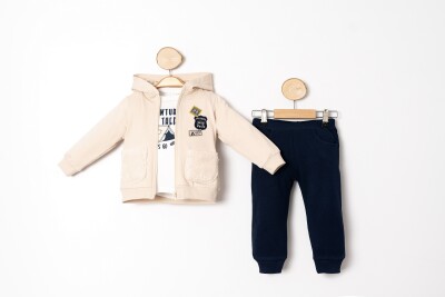 Wholesale Baby Boys 3-Piece Tracksuit Set 9-24M Sani 1068-10030 - 3