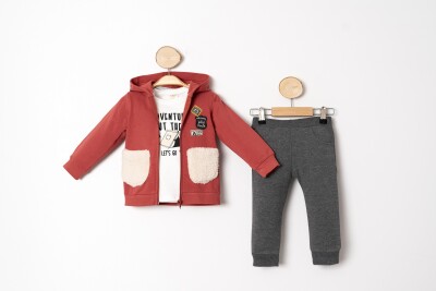 Wholesale Baby Boys 3-Piece Tracksuit Set 9-24M Sani 1068-10030 - Sani