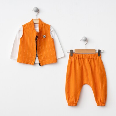 Wholesale Baby Boys 3-Piece Vest, Bodysuit and Pants Set 6-24M BonBon 2056-7003 - 3