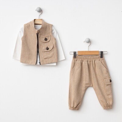 Wholesale Baby Boys 3-Piece Vest, Bodysuit and Pants Set 6-24M BonBon 2056-8001 - BonBon (1)