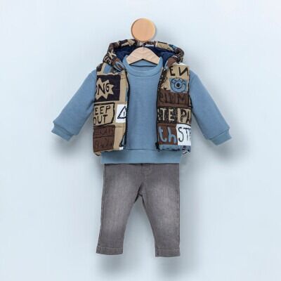 Jean hot sale vest sweatshirt