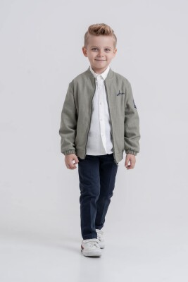 Wholesale Baby Boys 3-Pieces Jacket, Shirt and Pants Set 9-24M Lemon 1015-10101 Хаки 