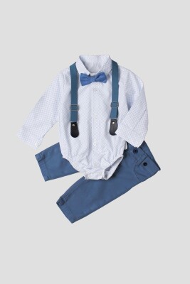 Wholesale Baby Boys 4-Piece Shirt Pants Suspender and Bowtie 6-24M Kidexs 1026-35039 - Kidexs (1)