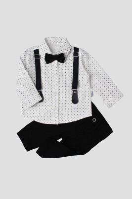 Wholesale Baby Boys 4-Piece Shirt Pants Suspender and Bowtie 6-24M Kidexs 1026-35062 Зелёный 