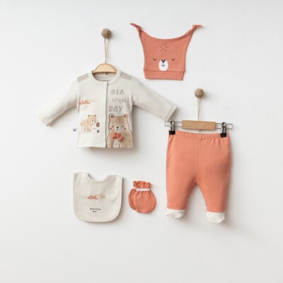 Wholesale Baby Boys 5-Piece Newborn Set 0-3 M Vina baby 2042-003015 Черепичный цвет