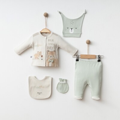 Wholesale Baby Boys 5-Piece Newborn Set 0-3 M Vina baby 2042-003015 - 4