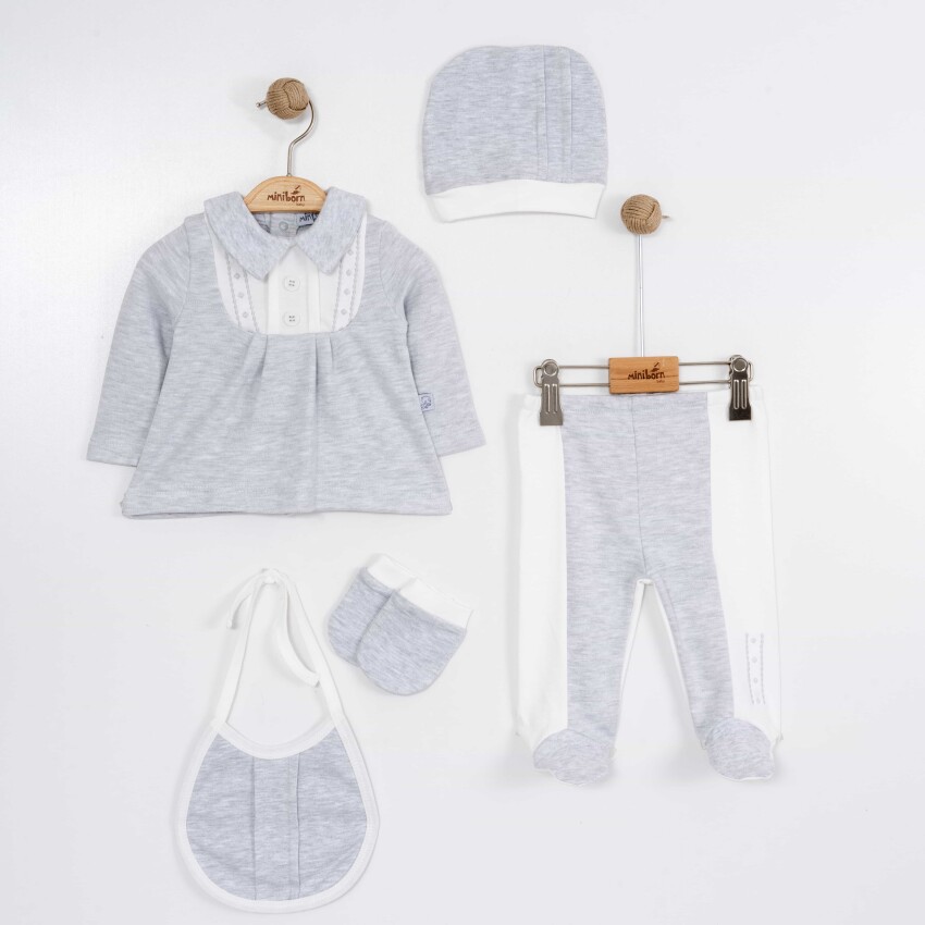 Wholesale Baby Boys 5-Piece Newborn Set 0-6M Miniborn 2019-5041 - 2