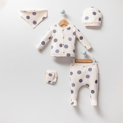 Wholesale Baby Boys 5-Pieces Newborn Set 0-3M Bubbles 2040-5000 - 1
