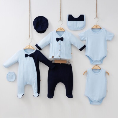 Wholesale Baby Boys 8-Piece Newborn Set 0-3M Minizeyn 2014-2002 Темно-синий