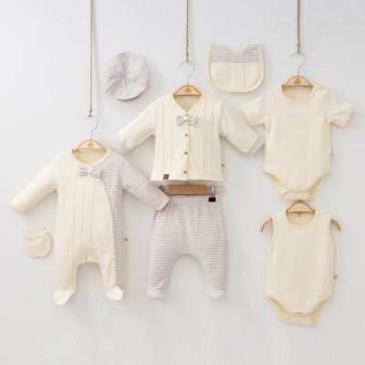 Wholesale Baby Boys 8-Piece Newborn Set 0-3M Minizeyn 2014-2002 Норковый