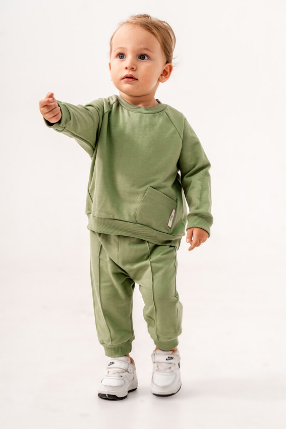 Wholesale Baby Boys Basic Tracksuit Set 6-18M Tuffy 1099-0822 - 2