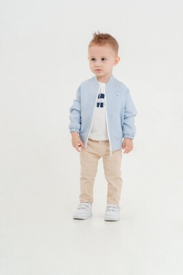 Wholesale Baby Boys Jacket, T-shirt and Pants Set 9-24M Lemon 1015-9989 Синий