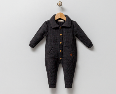 Wholesale Baby Boys Knitwear Rompers 0-6M Milarda 2001-2063 Темно-серый 