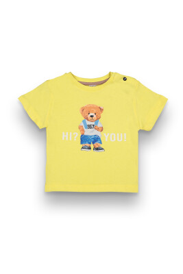 Wholesale Baby Boys Printed T-Shirt 6-18M Tuffy 1099-1702 Светло-жёлтый 