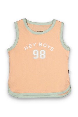 Wholesale Baby Boys Printed T-shirt 6-18M Tuffy 1099-8003 Светло-оранжевый 
