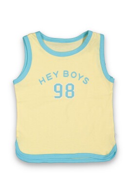 Wholesale Baby Boys Printed T-shirt 6-18M Tuffy 1099-8003 Жёлтый 