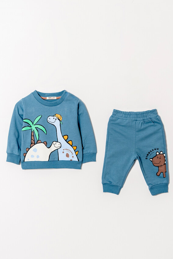 Wholesale Baby Boys Printed Tracksuit Set 6-18M Tuffy 1099-0803 - 5