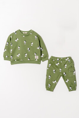 Wholesale Baby Boys Printed Tracksuit Set 6-18M Tuffy 1099-0824 Зелёный 