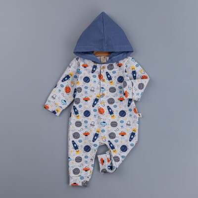 Wholesale Baby Boys Rompers With Hoodie 3-12M BabyZ 1097-4340 Индиговый 