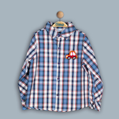Wholesale Baby Boys Shirt 6-24M Timo 1018-TE4DÜ202243571 Синий